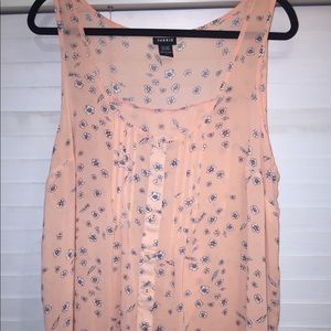 Torrid peach floral blouse